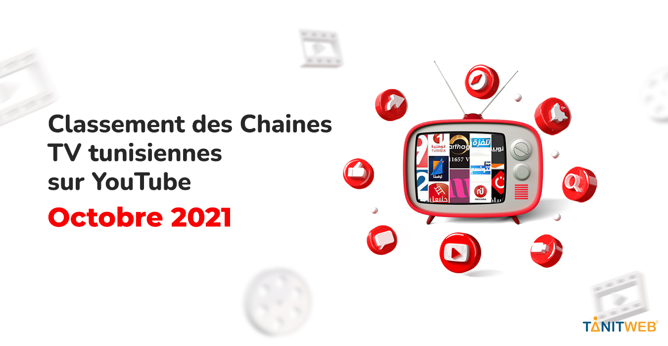 Classement des Chaines TV tunisiennes sur YouTube – Octobre 2021