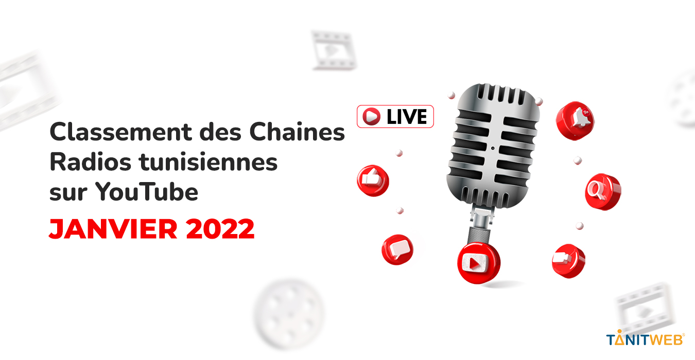 Classement des Chaines Radios tunisiennes sur YouTube – Janvier 2022